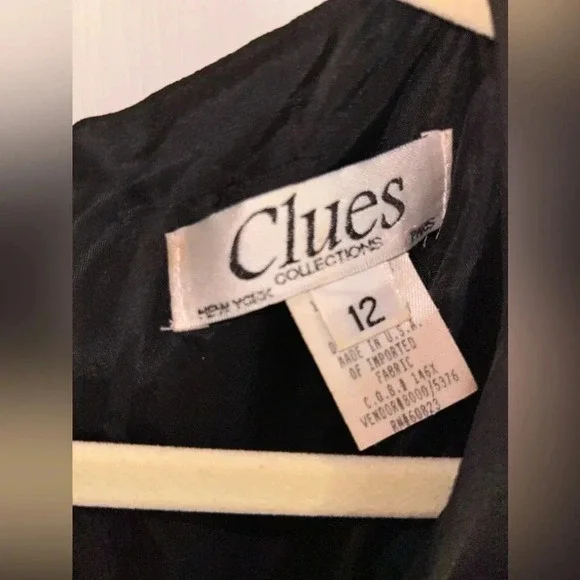 Clues Collection Classic Black Dress. Size 12 - Picture 2 of 4